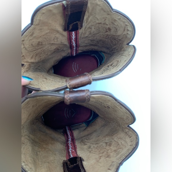 TWISTED X⚡️Embossed “Chocolate Brown” Leather Cowboy Boots - Picture 14 of 16